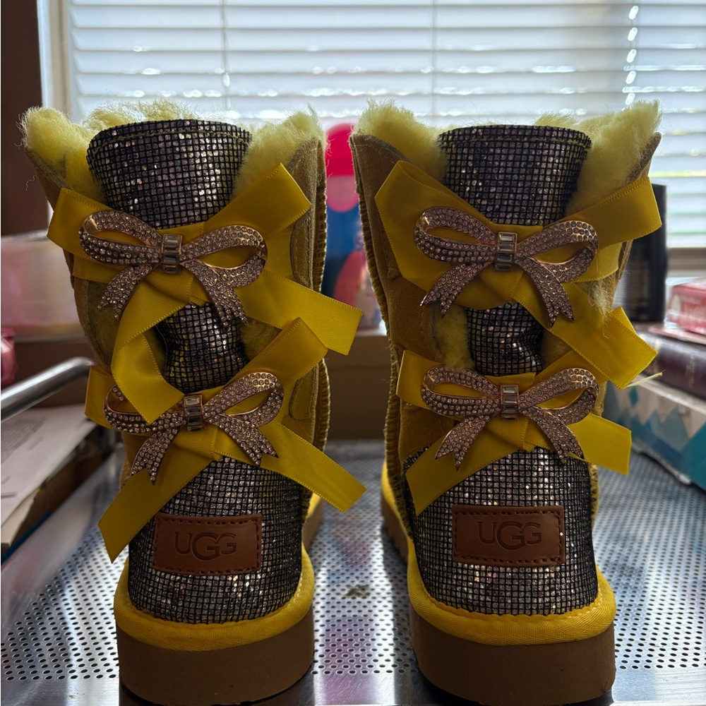 UGG Yellow Bow Boots